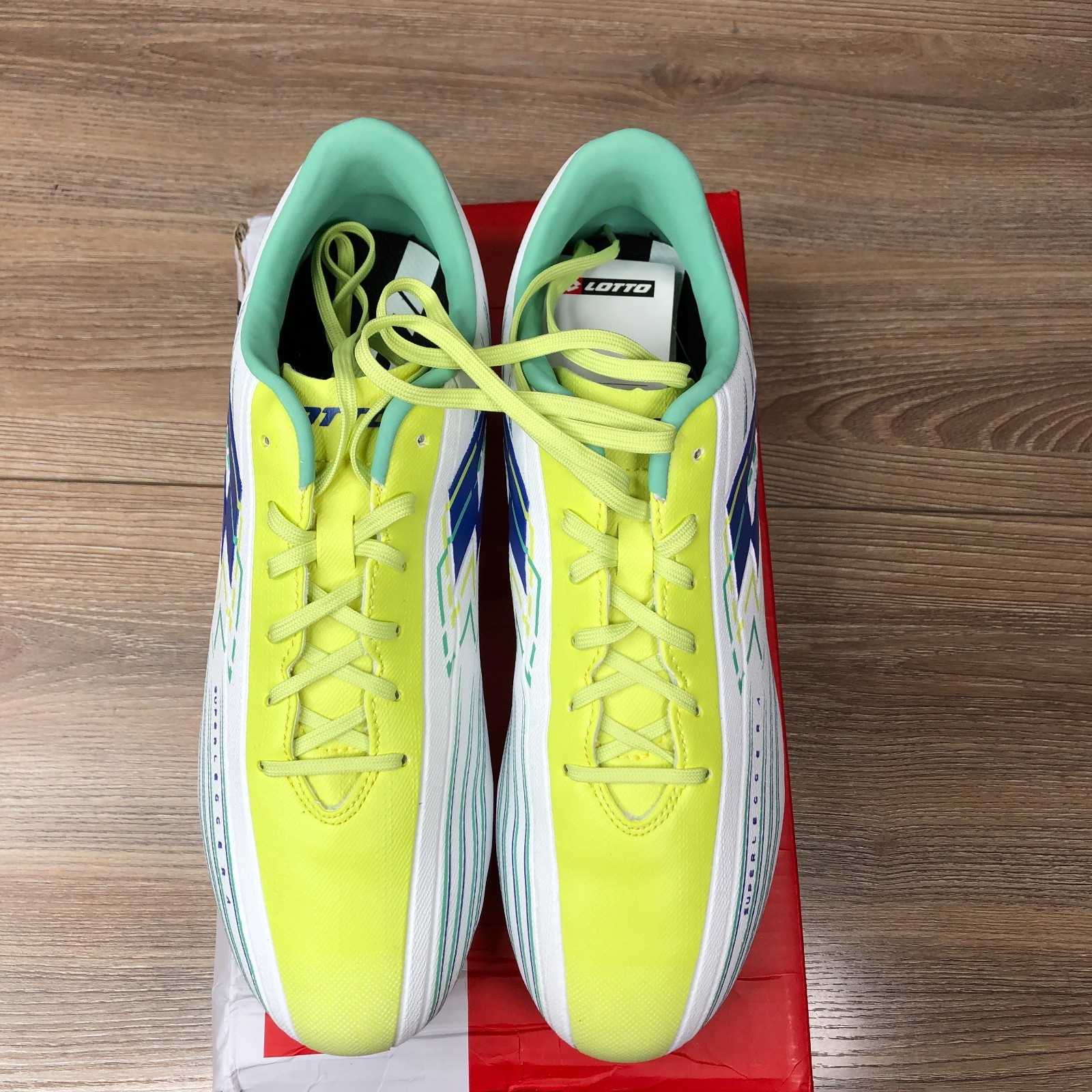 Lotto Solista 700 VIII FG Tacchetti Calcio US Uomo 7.5 Bianco Verde Nuovi con scatola