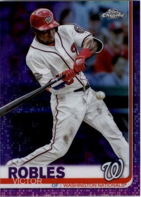 2019 Topps Chrome Purple Refractors #33 Victor Robles /299 - BB