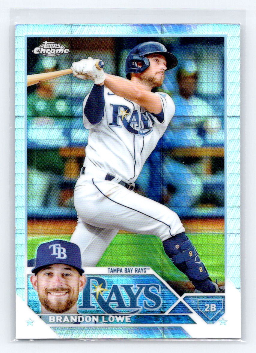 2023 Topps Chrome #208 Brandon Lowe Prism Refractors Tampa Bay Rays