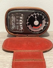 VTG WESTON MASTER II UNIVERSAL EXPOSURE LIGHT METER MODEL 735 W/ LEATHER CASE