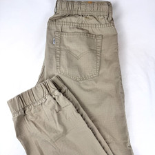 Levis Ripstop Joggers Boys XL Pants 100 Cotton Khaki Tan Elastic Waist