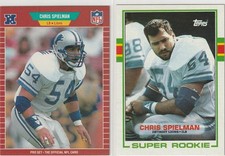 CHRIS SPIELMAN RC'S 1989 TOPPS #361 + 1989 PRO SET #125 LIONS & OHIO STATE