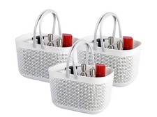 UUJOLY Plastic Storage Baskets w/Handle Shower Caddy Organizer Bins for Home, Se