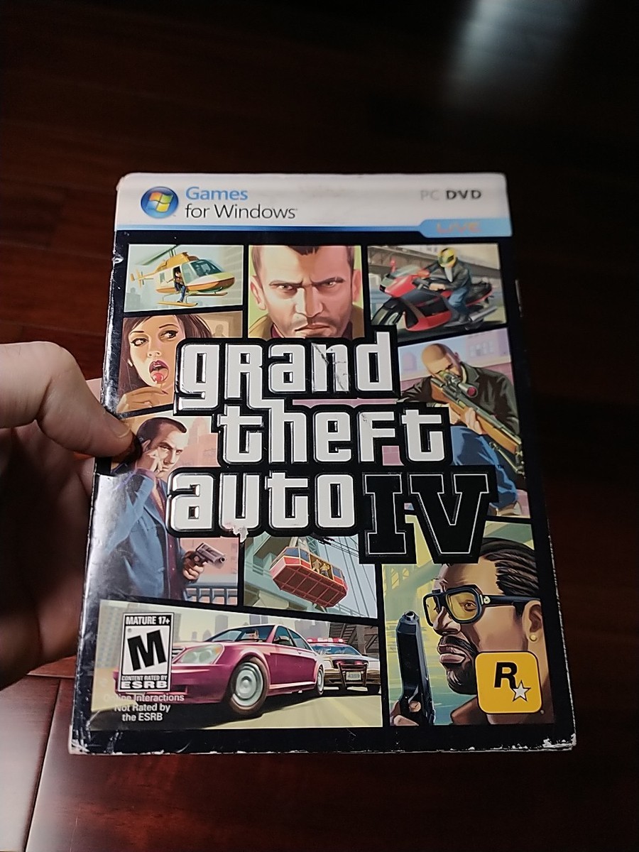 Grand Theft Auto IV PC DVD ~ COMPLETE Poster Map ~ Game Windows
