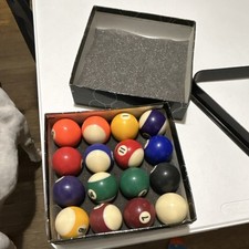 Complete Standard Numbered Billiard Ball Set with Box