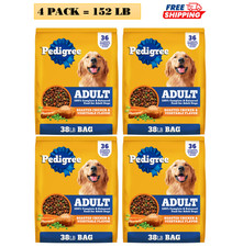 4 Packs, Pedigree  Complete Nutrition Adult Dry Dog Food - Chicken, Rice 38 Lb