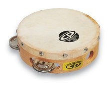 Latin Percussion CP376 6-Inch Tambourine With Head Single Row 6 inch, Natural