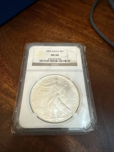 1994 American Silver Eagle MS68 NGC Brown Label