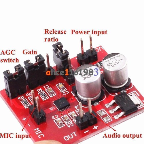 MAX9814/MAX9812 Elektret Mikrofon Verstärker Modul Platine für Arduino - Bild 27 von 38