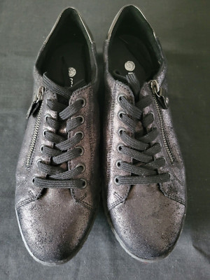 REMONTE KAJA SNEAKER Black Metallic EU 39 / US 8 NEW Never Worn