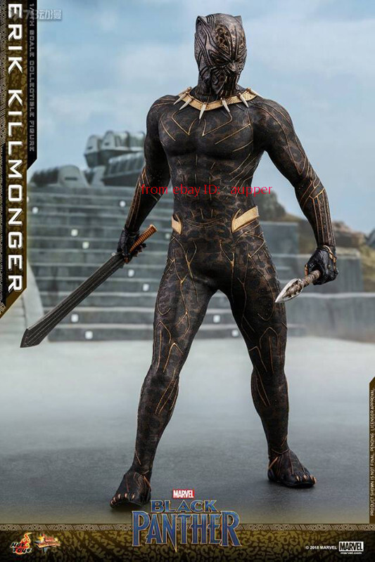 Perfect HT Mms471 Erik Black Panther Marvel Action Figure In Stock