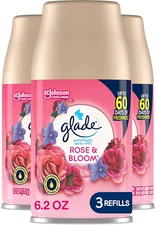 Glade Automatic Spray Refill, Air Freshener for Home and Bathroom, Rose & Bloom,