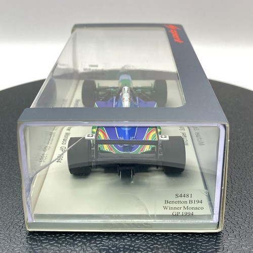SPARK 1/43 Benetton B194 Winner Monaco GP 1994 Michael Schumacher resin S4481 - Picture 16 of 18