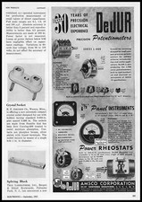 1950 Amsco Corporation Long Island City New York DeJur Potentiometers Print Ad