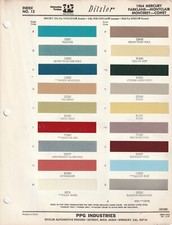 1964 MERCURY COMET MONTEREY METEOR PARKLANE MONTCLAIR PAINT CHIPS (DITZLER)