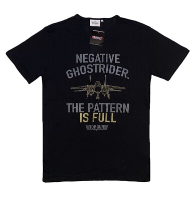 Top Gun Men's Jet Nagative Ghostrider Cotton T-Shirt L1 - Size L