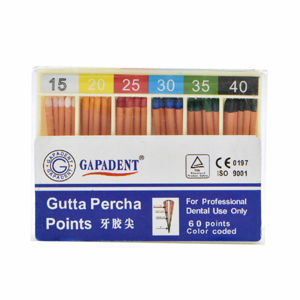 1 Caja Marca GAPADENT Dental Cónica Regular Vertical Gutta Percha