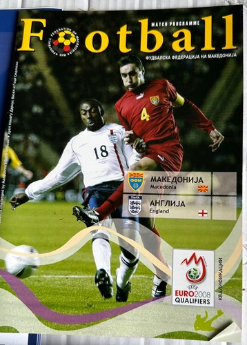 MACEDONIA v England 2006 official programme Ticket Team sheet Fanzine in folder - Picture 5 of 5