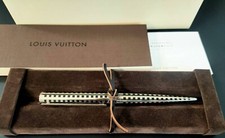 LOUIS VUITTON Damier Jet Rack Ballpoint Pen Silver w/box