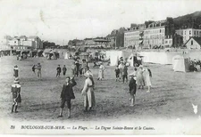 Beautiful postcard old postcard BOULOGNE / Sea beach casino beautiful animation
