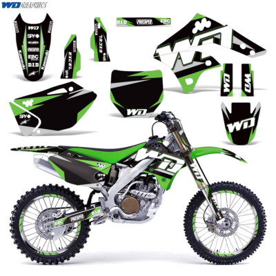 Graphics kit Sticker Decal Wrap for KAWASAKI KX 250F 06-08 WD GREEN