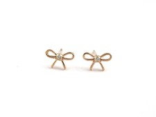 Bow Studs 925 Silver Rose Gold Dainty Bow Minimal Earrings Memorial Gift