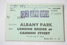1959 Albany Park London Bridge British Rail Weekly Season Railway Train Ticket