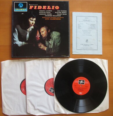 SAX 2451-3 Beethoven Fidelio Ludwig Vickers Klemperer 3xLP Columbia Box EX