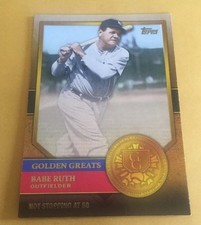2012 Topps Babe Ruth Golden Greats #GG72 Baseball Card Nr/Mt Condition