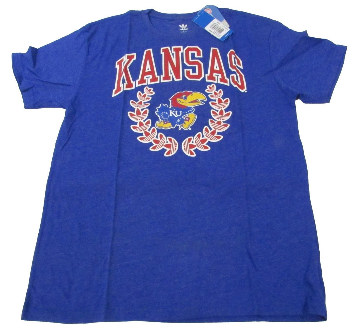 KANSAS JAYHAWKS Tシャツ Lサイズ New KU Kansas Jayhawks Mens Sizes L-2XL Blue Adidas Shirt