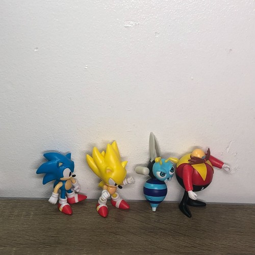 Sonic the Hedgehog Action Figure Lot Super Sonic Buzz Bomber Dr Eggman Jakks 3" - Picture 9 of 12