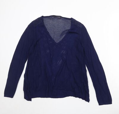 Marks and Spencer Damen Blau V-Ausschnitt Viskosemischung Pullover Größe 12