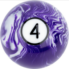 Action 4 White Marble Replacement Pool Ball - RBWM