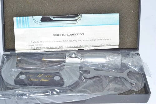 NEW Chuan Brand 1-2'' Outside Micrometer .0001'' With Case 12-71102