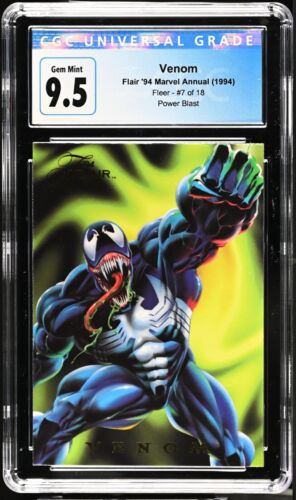 1994 Marvel Flair #7 of 18 Venom Powerblast CGC 9.5 Gem Mint PSA none higher - Picture 1 of 2