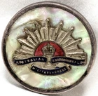 WW1 - WW2 era rising sun mother of pearl military sweetheart badge