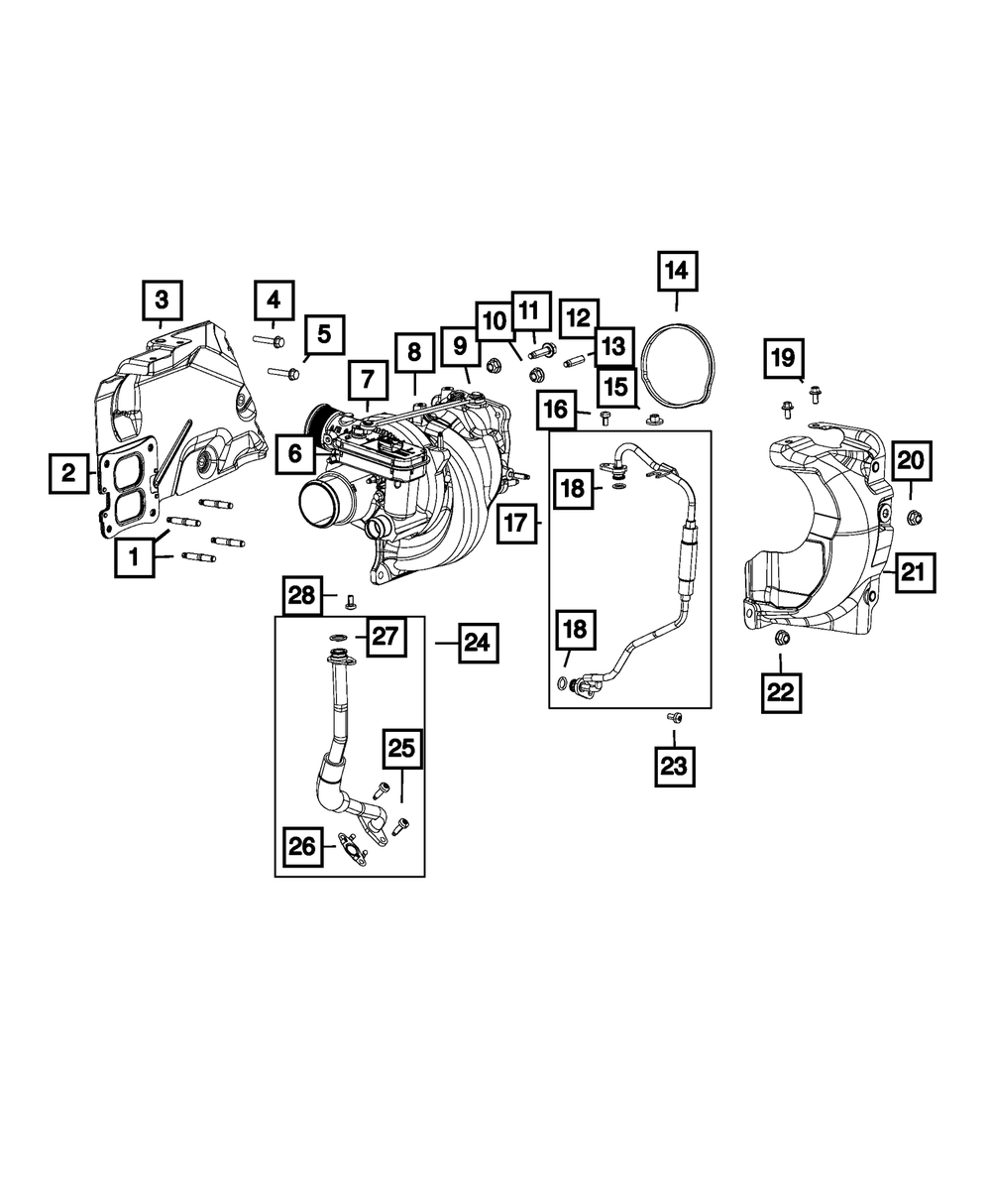 Genuine Mopar Turbocharger To Manifold Gasket 68400395AC