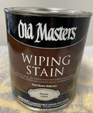 Old Masters 12904 Pecan Oil Based Wiping Stain, Quart