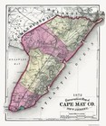 Historic County Map - Cape May County New Jersey - Beers 1872 - 23 x 27.44