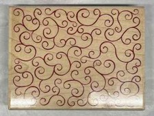 Stampabilities Rubber Stamp Swirls and Curls 265710-PR Paper Craft 4.75 x 3.75