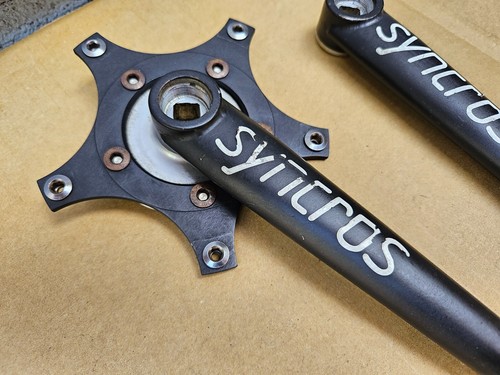 Guarnitura tripla bici da strada vintage Syncros Revolution 175 mm 130/74 BCD (senza anelli) - Foto 5 di 9