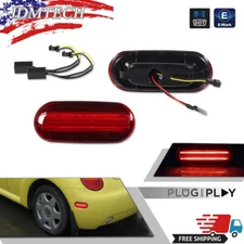 Rear Side Marker Light For 1998-2005 Volkswagen Beetle Red Lens Red LED Set of 2