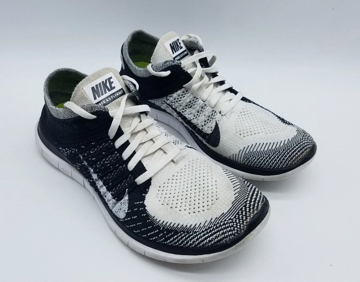 Free Flyknit Women&#039;s Size 9 Running White Black eBay