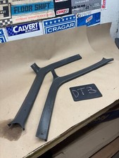 1987-1991 FORD F150 F250 F350 BRONCO DARK GREY HEADLINER A PILLAR TRIM PANEL SET