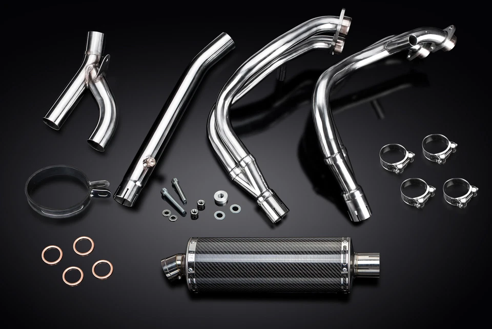 Silenciador de carbono ovalado 4-1 14" escape completo Suzuki GSX1300R Hayabusa 1999-2007 Foto 3 de 4