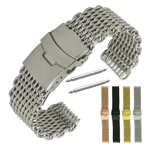 Watch Band 24mm 18 20 22mm Stainless Steel Mesh Watch Strap 1.2mm Wire Bracelet