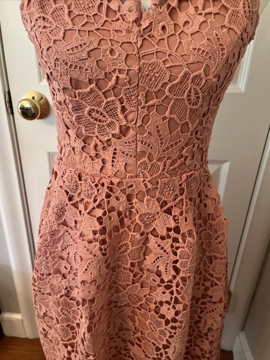 ASTR The Label Blush Lace V-Neck Midi Dress Size Medium | eBay