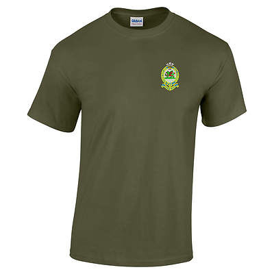 OFFIZIELLES T-Shirt Queens Regiment bestickt 100 % Baumwolle