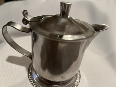 Restaurant Table Milk Creamer w/ Hinged Lid Stainless 18-8 Steel Japan AP-1085