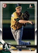 2018 Bowman Paper  Calvin Coker Oakland Athletics #BD92  5 Card Lot